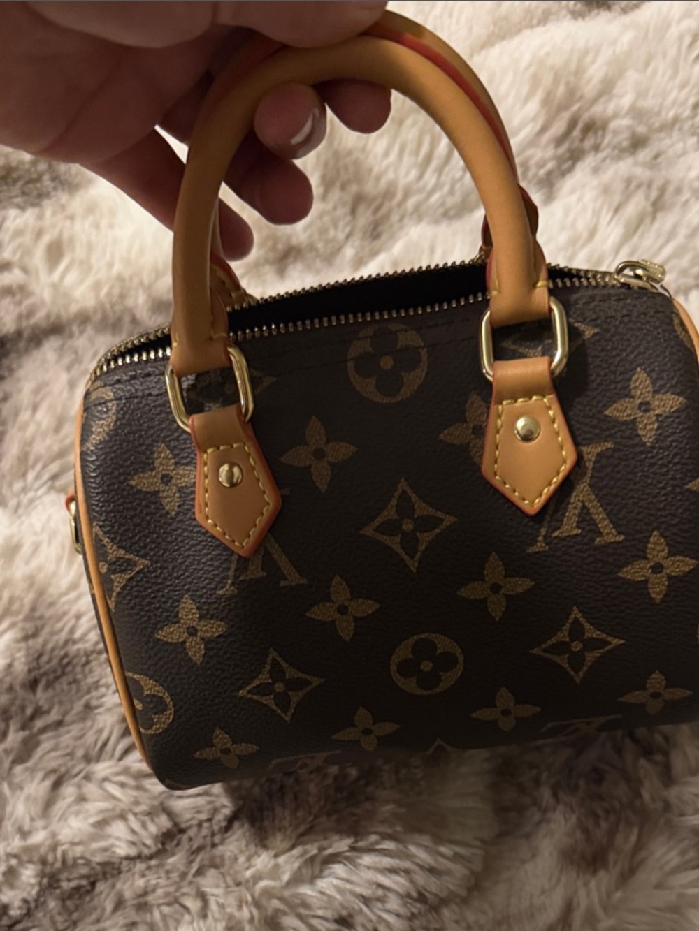 Vintage Monogram Mini Satchel in Brown and Tan - Picture 6 of 6